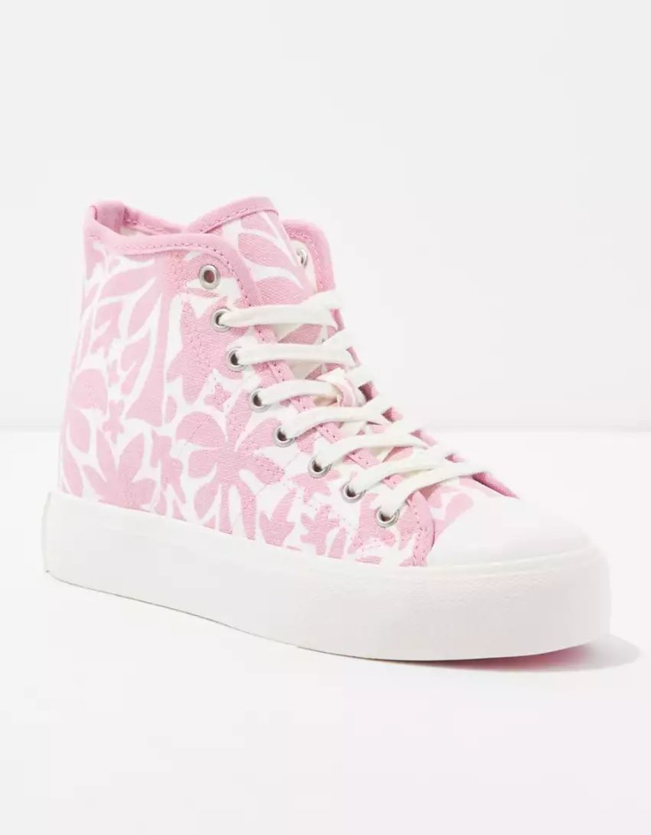 Baskets American Eagle AE Tela Plateforme High-Top Rose Femme | LKM-99539690